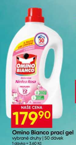 Omino Bianco prací gel vybrané druhy 50 dávek