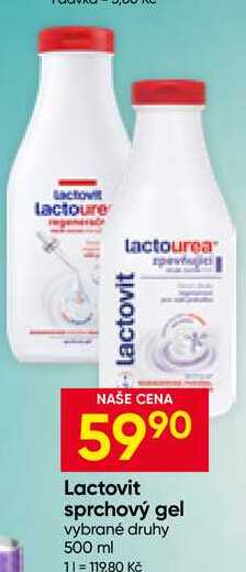 Lactovit sprchový gel, vybrané druhy 500ml