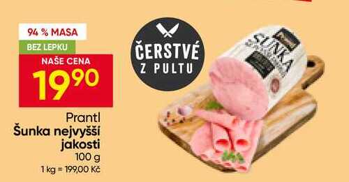 Prantl Šunka nejvyšší jakosti 100 g