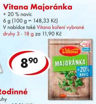 Vitana Majoránka + 20% navíc, 6 g