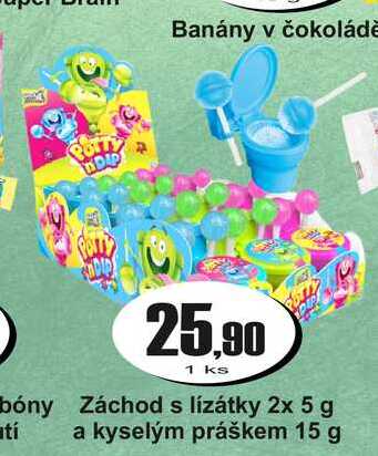 Záchod s lízátky 2x 5 g a kyselým práškem 15 g