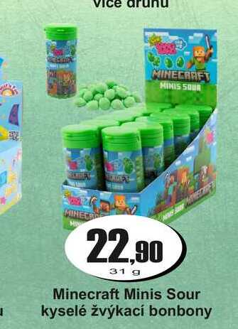 Minecraft Minis Sour kyselé žvýkací bonbony