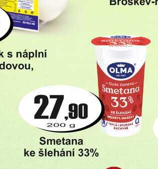 OLMA Smetana ke šlehání 33%