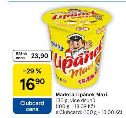 Madeta Lipánek Maxi, 130 g
