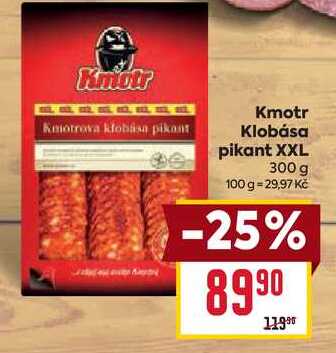 Kmotr Klobása pikant XXL 300 g 