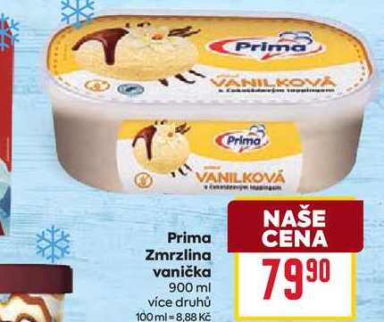 Prima Zmrzlina vanička 900 ml 