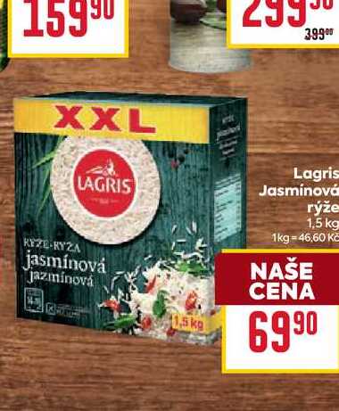 Lagris Jasmínová rýže 1,5 kg 