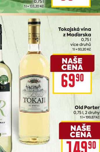 Tokajská vína z Maďarska 0,75l