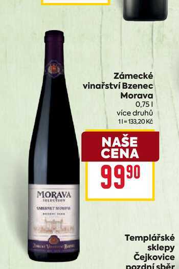 Zámecké vinařství Bzenec Morava 0,75l