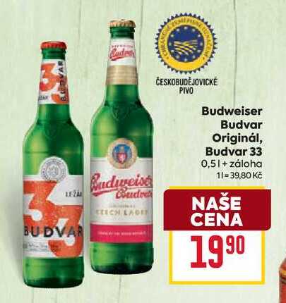 Budweiser Budvar Originál, Budvar 33 0,5l