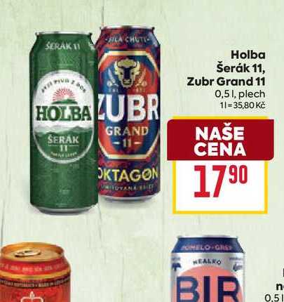 Holba Šerák 11, Zubr Grand 11 0,51, plech