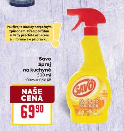 Savo Sprej na kuchyně 500 ml 