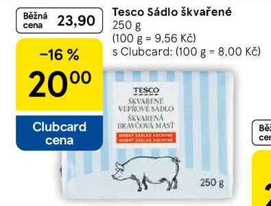 Tesco Sádlo škvařené, 250 g