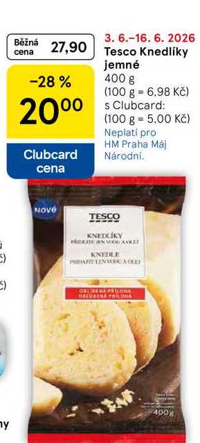 Tesco Knedlíky jemné, 400 g