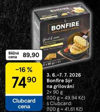 Bonfire Syr na grilování, 2× 90 g