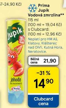 Prima Jupik Vodová zmrzlina, 115 ml