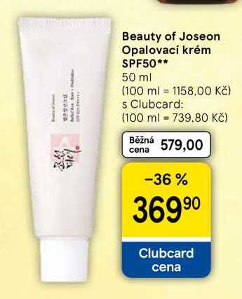 Beauty of Joseon Opalovací krém SPF50, 50 ml  