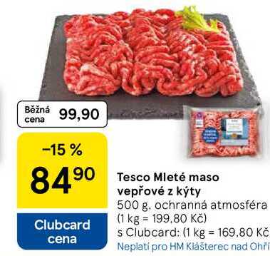 Tesco Mleté maso vepřové z kýty, 500 g