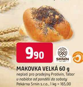 SRNÍN MAKOVKA VELKÁ 60 g