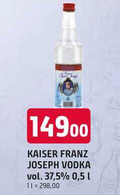KAISER FRANZ JOSEPH VODKA vol. 37,5% 0,5 L 