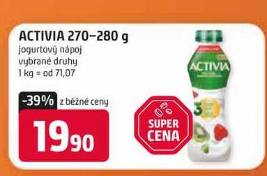 Activia jogurtový nápoj, různé příchutě 270-280g