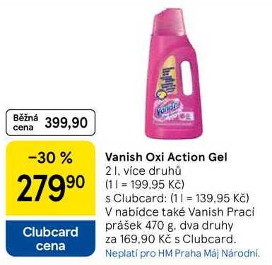 Vanish Praci prášek, 470 g, dva druhy 
