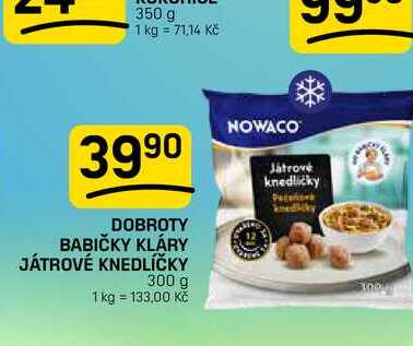 Dobroty babičky Kláry Játrové knedlíčky 300g