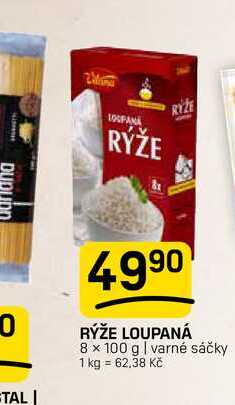 RÝŽE LOUPANÁ 8 x 100 g l varné sáčky