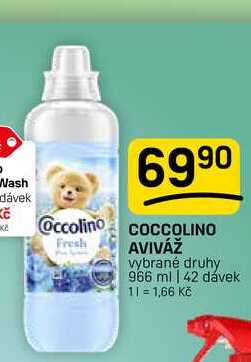 COCCOLINO Fresh AVIVÁŽ vybrané druhy 966 ml | 42 dávek 