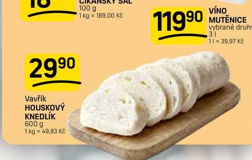 HOUSKOVÝ KNEDLÍK 600 g