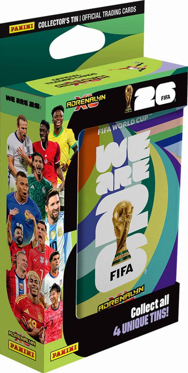 FIFA WORLD CUP 2026 Plechová krabička s fotbalovými kartičkami