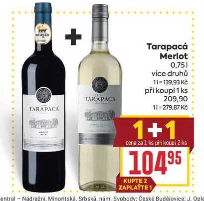 Tarapacá Merlot 0,75l