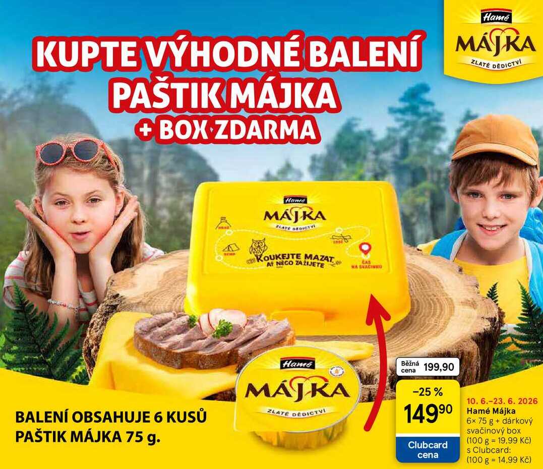 Hamé Májk,a 6x 75 g + dárkový svačinový box 
