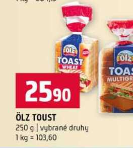 ÖLZ TOUST 250 g vybrané druhy