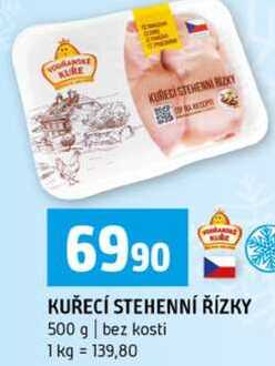 KUŘECÍ STEHENNÍ ŘÍZKY 500 g bez kosti 