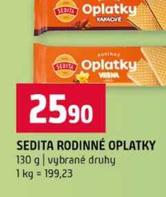 SEDITA RODINNÉ OPLATKY 130 g vybrané druhy 