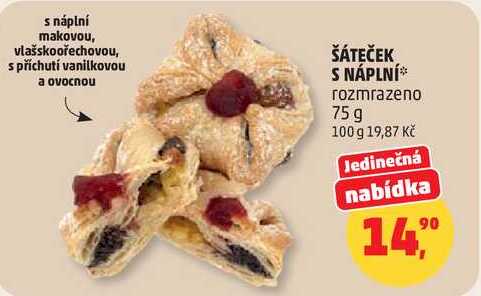 ŠÁTEČEK S NÁPLNÍ, 75 g