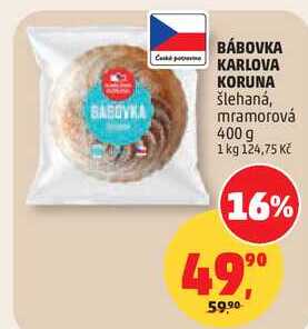 BAROVKA BÁBOVKA KARLOVA KORUNA šlehaná, mramorová, 400 g 
