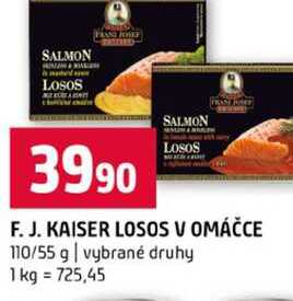 F. J. KAISER LOSOS V OMÁČCE 110/55 g vybrané druhy 