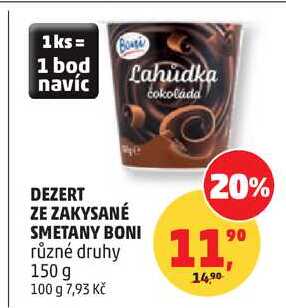 DEZERT ZE ZAKYSANÉ SMETANY BONI různé druhy, 150 g