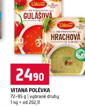 VITANA POLÉVKA 72-95 g vybrané druhy 