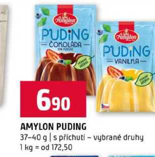 AMYLON PUDING 37-40 g s příchutí vybrané druhy