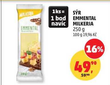 SÝR EMMENTAL MILKERIA, 250 g