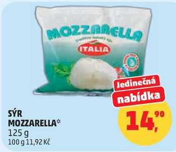 SÝR MOZZARELLA, 125 g 