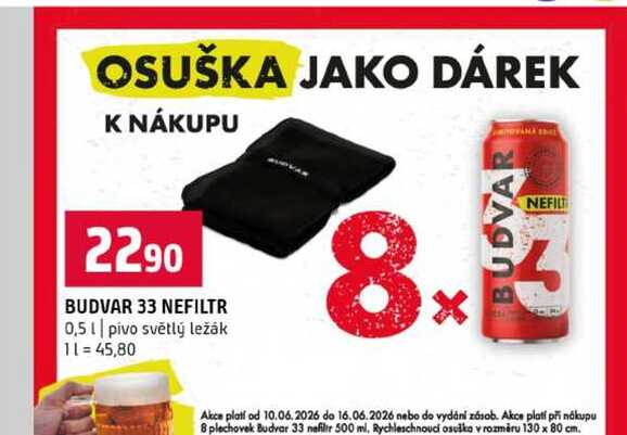 Budvar 33 nefiltr 500 ml
