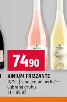 VINIUM FRIZZANTE 0,75l víno jemně perlivé vybrané druhy 