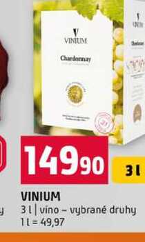 VINIUM 3l vino vybrané druhy 