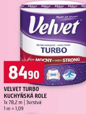 VELVET TURBO KUCHYŇSKÁ ROLE 1x 78,2 m 3vrstvá