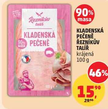 KLADENSKÁ PEČENĚ ŘEZNÍKŮV TALÍŘ krájená, 100 g