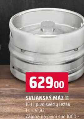 SVIJANSKÝ MÁZ 11 15l pivo světlý ležák